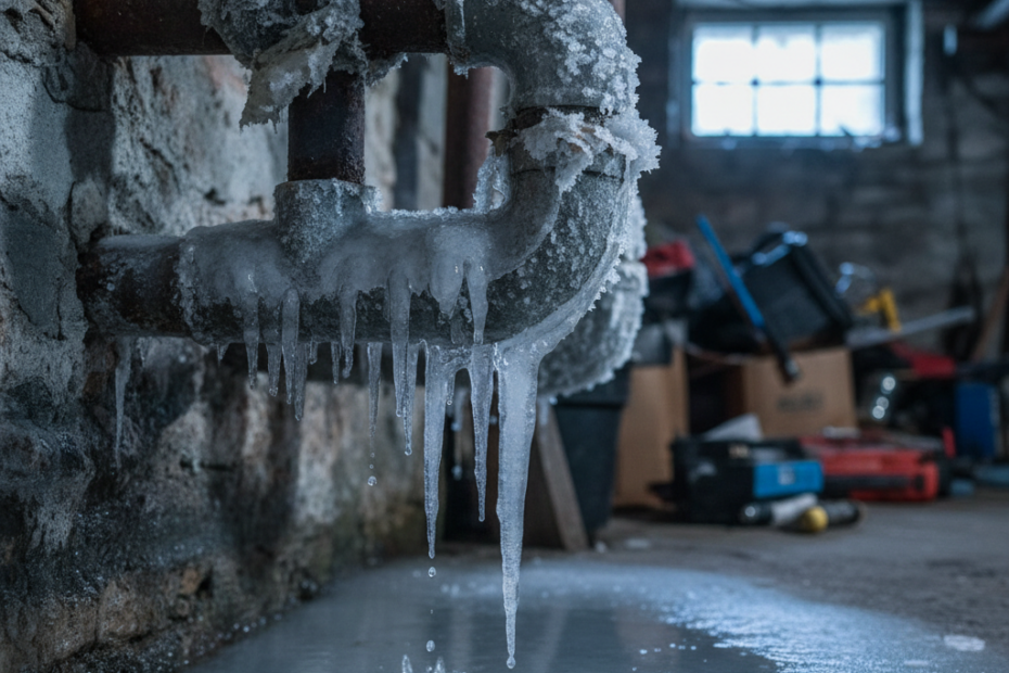 Frozen pipe causing water damage in Colorado Springs home